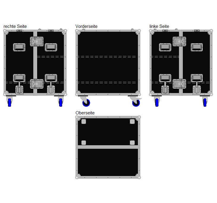 Flightcase Profi mit Regalausbau