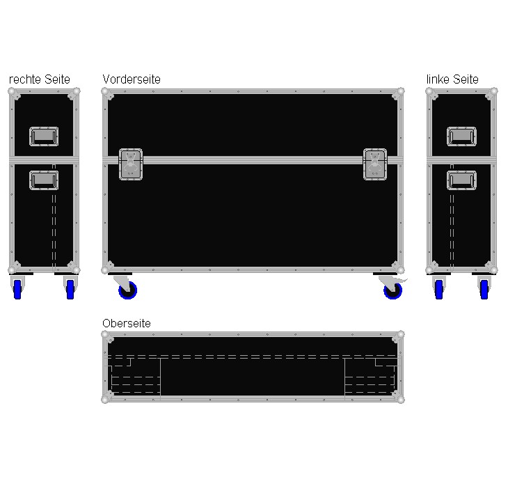 Flightcase für 60'' Display Standard