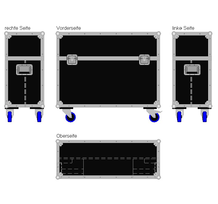 Flightcase für 37'' Display Standard