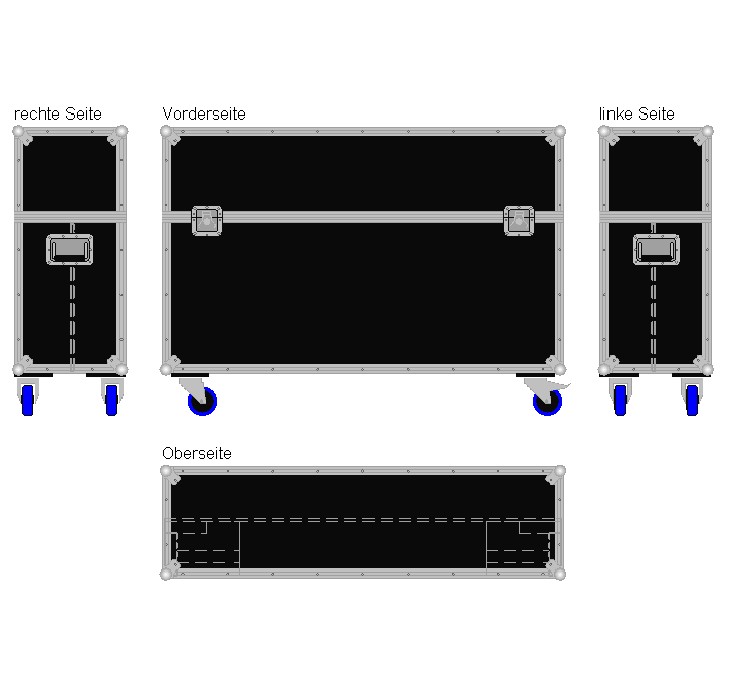 Flightcase für 50'' Display Standard