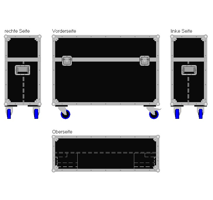 Flightcase für 40'' Display Standard