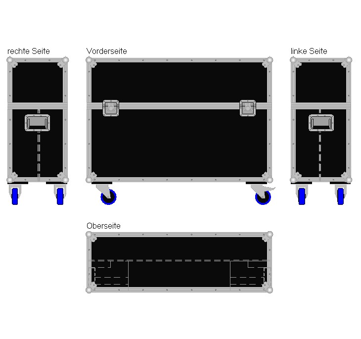 Flightcase für 42'' Display Standard