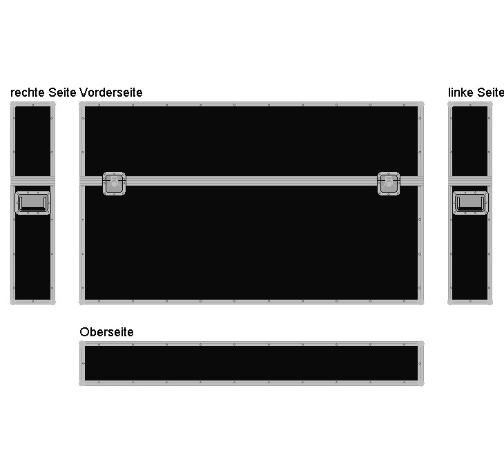 Flightcase für 60'' Plasma Slim