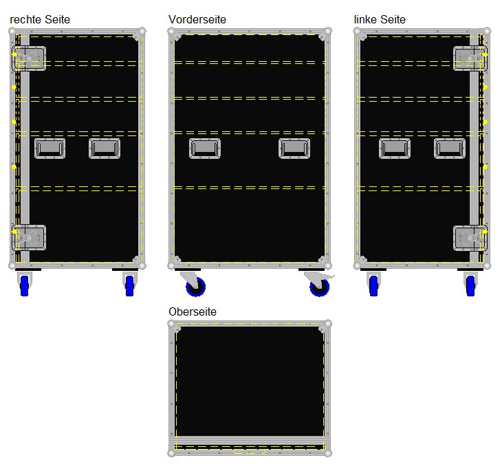 Schubladencase Profi incl. 5 Schubladen