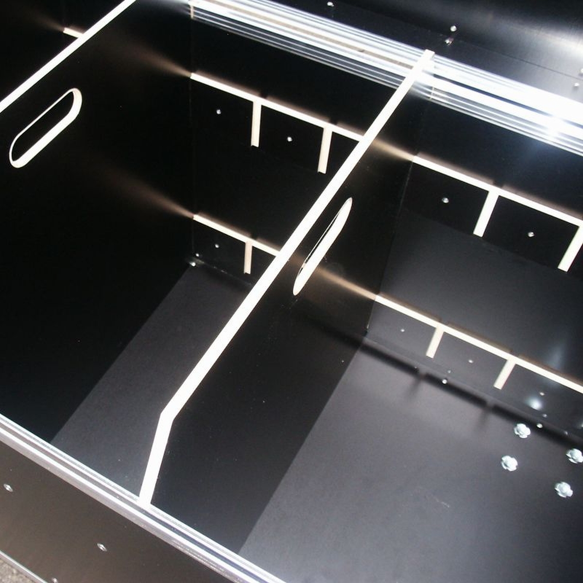 Truhe Profi mit Trennwandsystem und Rollen
