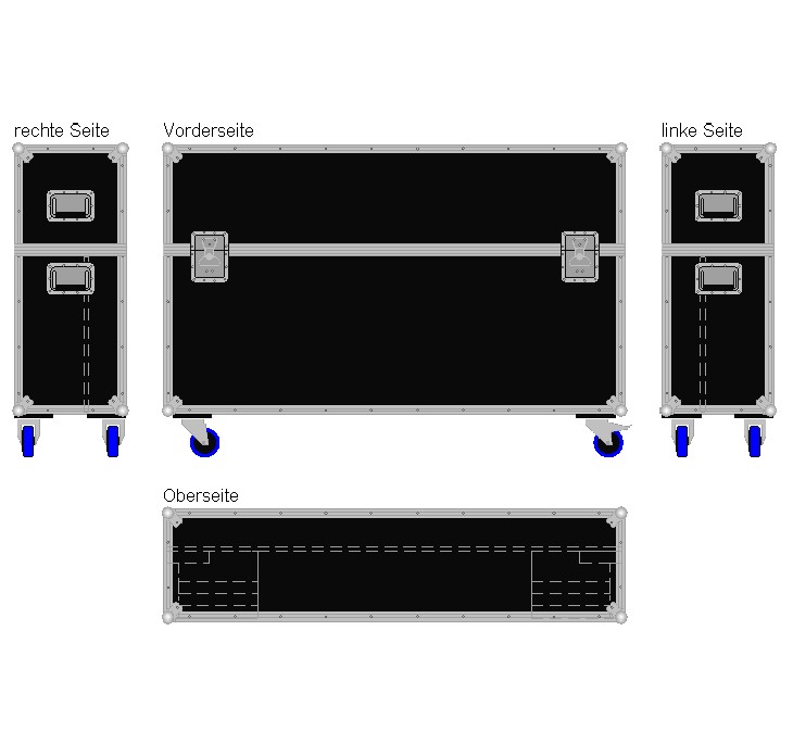 Flightcase für 55'' Display Standard
