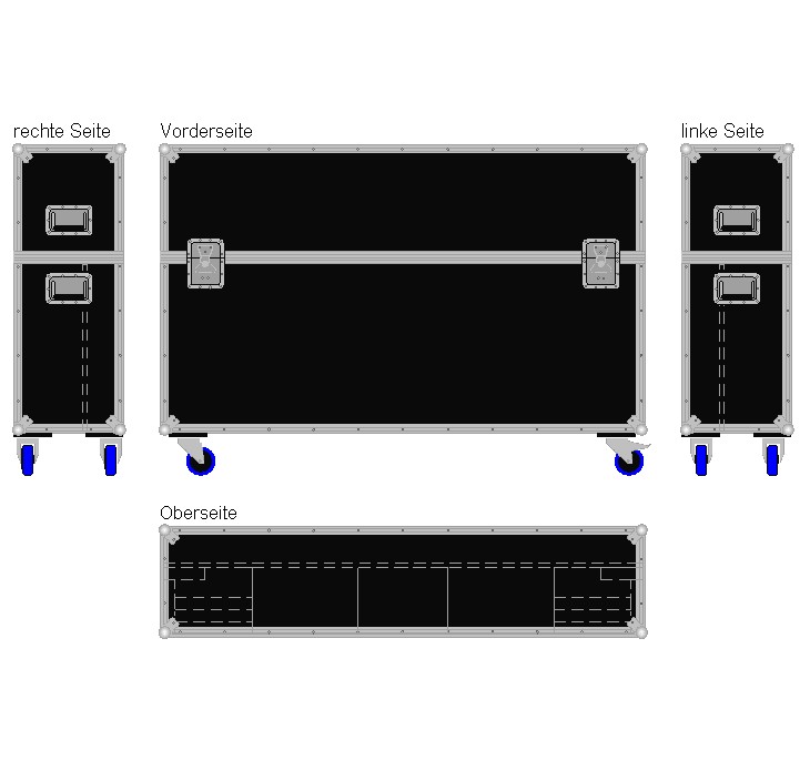 Flightcase für 63'' Display Standard
