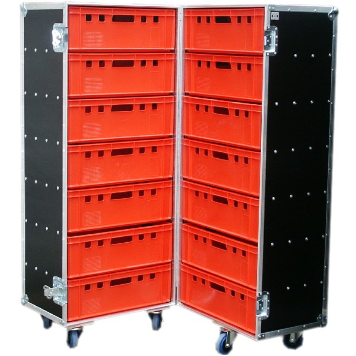 Flightcase Profi für 14 Euro-Boxen