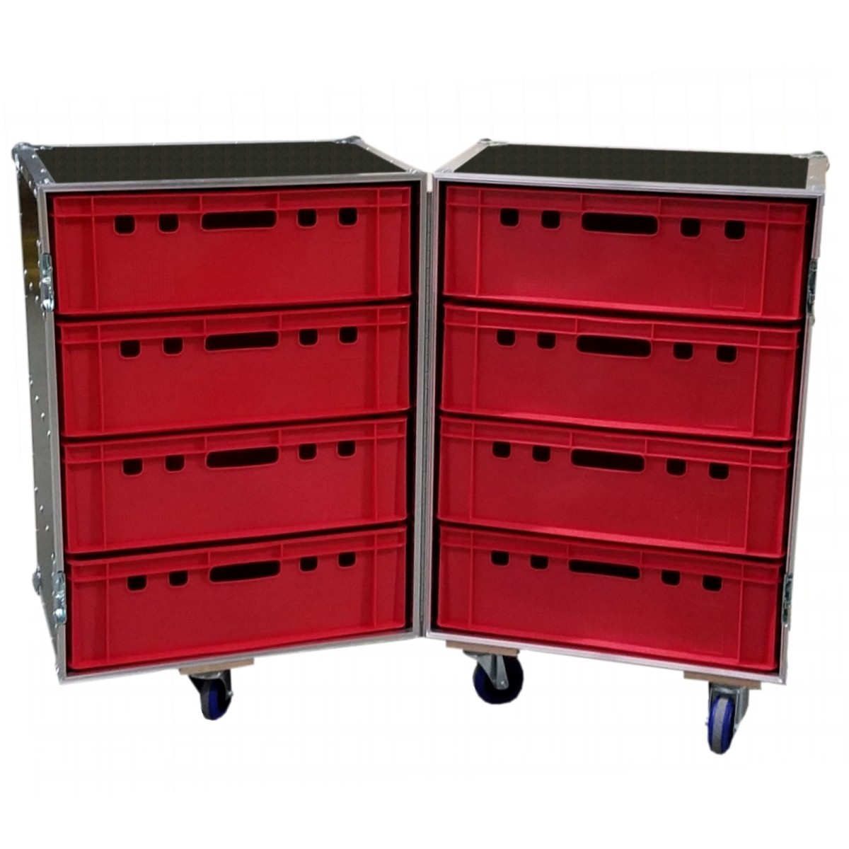 Flightcase Profi für 8 Euro-Boxen