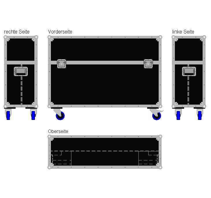 Flightcase für 47'' Display Standard