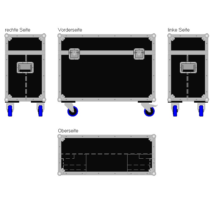Flightcase für 32'' Display Standard