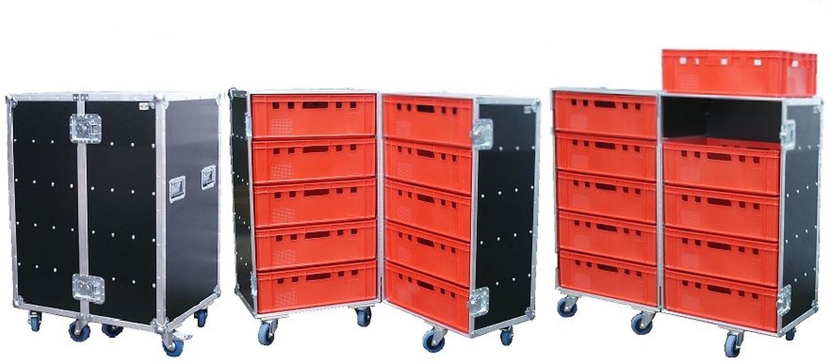 Flightcase Profi für 10 Euro-Boxen