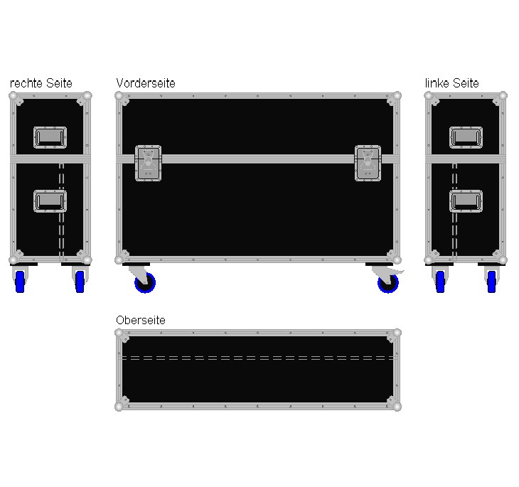 Flightcase für ca. 40-50'' Displays Variabel plus